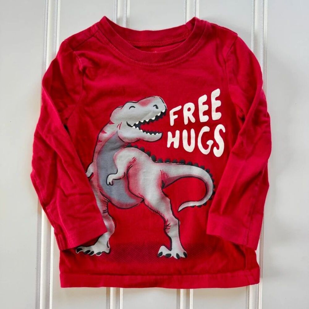 4/$10 Just One You by Carters Toddler Valentines Dinosaur Long Sleeve Shirt | 2T